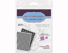 Scrapbook Adhesives by 3L Adhésif mousse fine 3D carrés noirs assortis 217u.