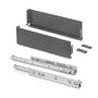 Emuca Tiroir extérieur Simplex 25kg hauteur 159mm, profondeur 490mm, acier, Gris antracite