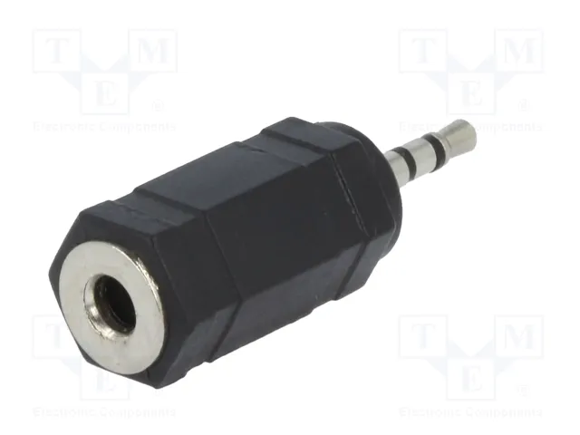 LOGILINK Adaptateur Jack 2,5 mm mâle vers Jack 3,5 mm femelle noir