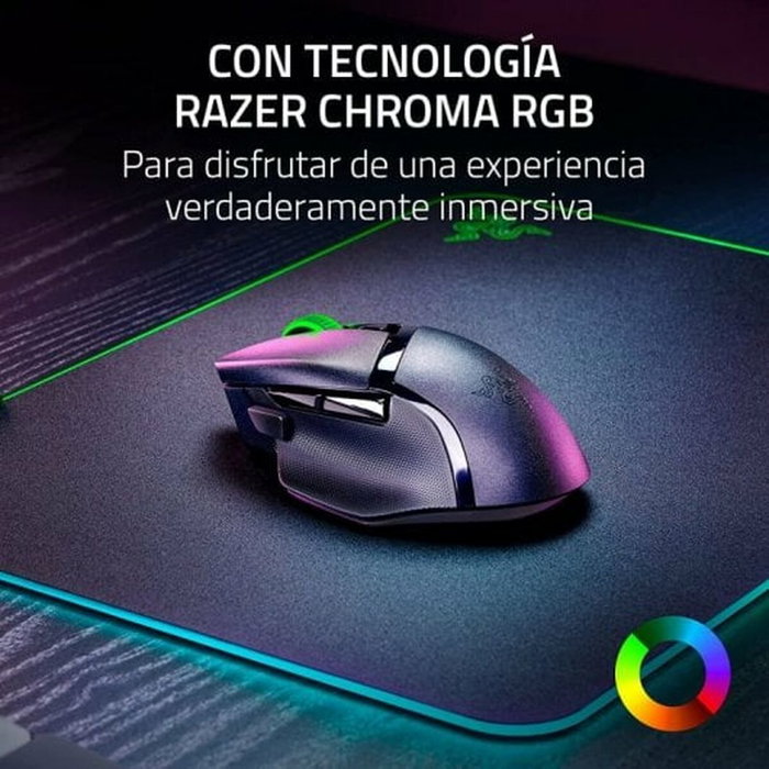Razer Souris Gaming Basilisk V3 X Hyperspeed Sans Fil - Noir (RZ01-04870100-R3G1) | DPI Réglable, 6 Boutons Programmables, Rétroéclairage RGB