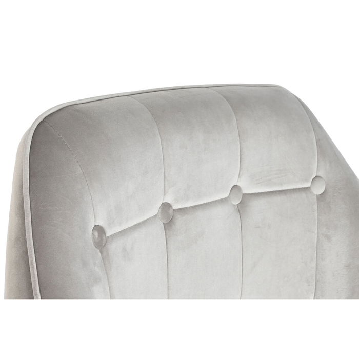 Siège Home ESPRIT Gris Crème Doré Argenté Polyester Métal 74 x 74 x 90 cm 74 x 67 x 90 cm
