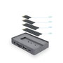 Tooq Boîtier SSD M.2 NVMe/SATA avec HUB USB-C 11-en-1, Gris