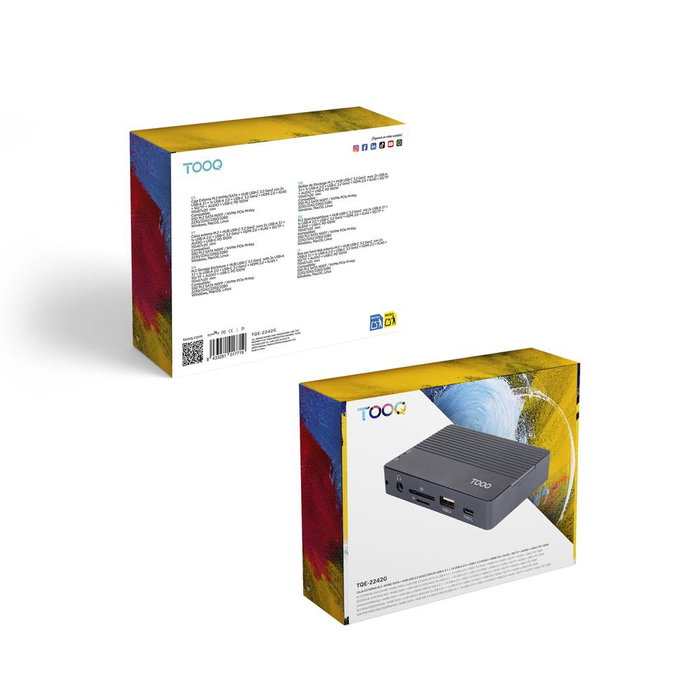 Tooq Boîtier SSD M.2 NVMe/SATA avec HUB USB-C 11-en-1, Gris