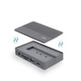 Tooq Boîtier SSD M.2 NVMe/SATA avec HUB USB-C 11-en-1, Gris
