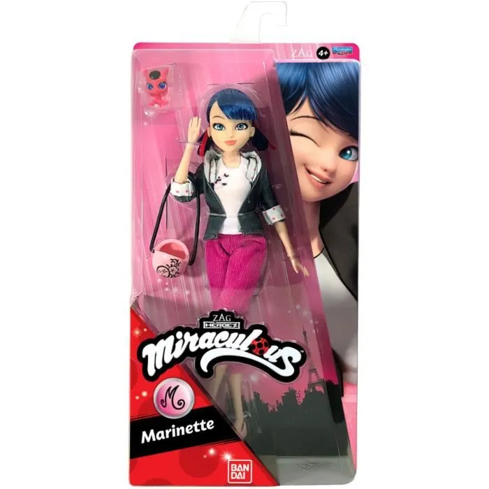 Bandai Miraculous Ladybug Poupée Mannequin Marinette 26 cm Collection Personnage Série Télévisée Miraculous les aventures de Ladybug et Chat Noir