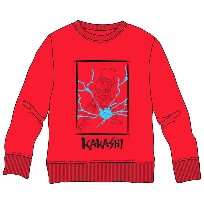 PIERROT Sweat-shirt à capuche Naruto Kakashi pour enfant en coton 280 g - Taille 10 ans PIERROT Sweat-shirt à capuche Naruto Kakashi pour enfant en coton 280 g - Taille 10 ans