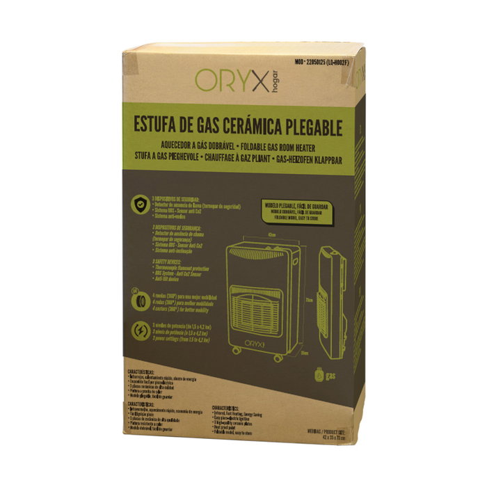 ORYX Estufa à gaz infrarouge pliable 4,5 kW ORYX Estufa à gaz infrarouge pliable 4,5 kW