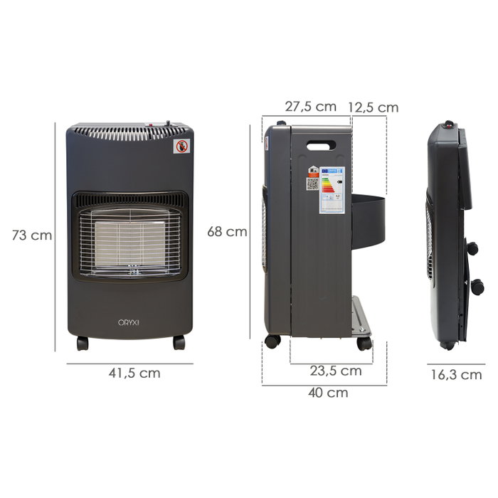 ORYX Estufa à gaz infrarouge pliable 4,5 kW ORYX Estufa à gaz infrarouge pliable 4,5 kW