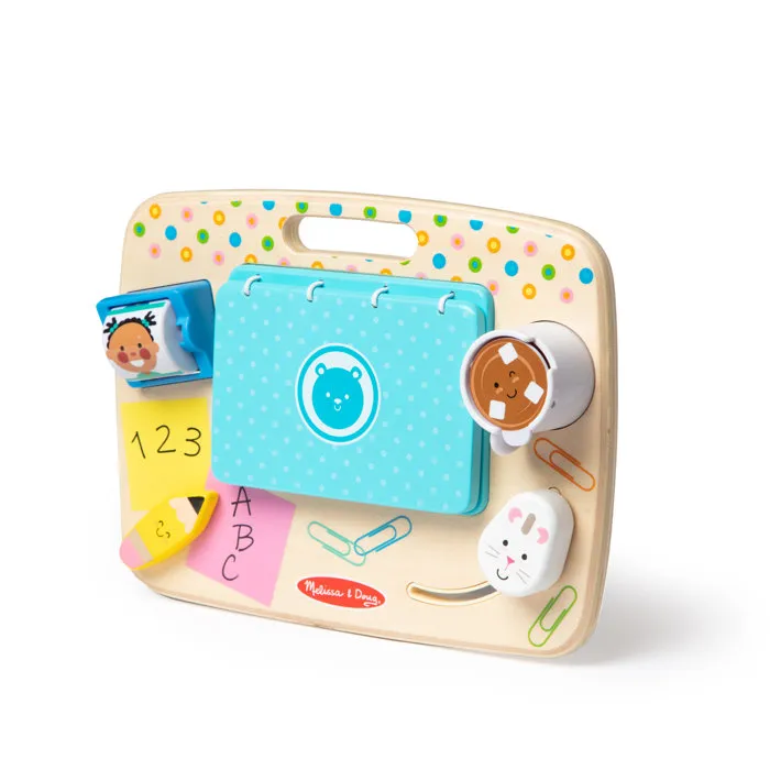Melissa & Doug Bureau d'Activités pour Bébé - Éveil Sensoriel en Bois