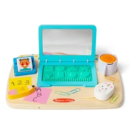 Melissa & Doug Bureau d'Activités pour Bébé - Éveil Sensoriel en Bois