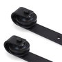 Emuca Kit de quincaillerie pour porte coulissante suspendue Barn en bois, avec fermeture souple, panneaux non inclus, Acier et Plastique, Peint en noir