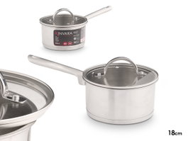 KINVARA Cazo pour induction avec couvercle en cristal 18 cm
