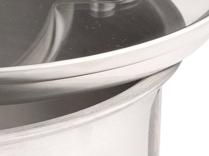 KINVARA Cazo pour induction avec couvercle en cristal 18 cm