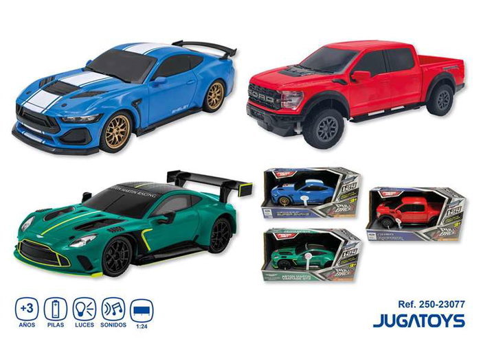 JugaToys Voiture à friction modèles assortis avec lumières et sons