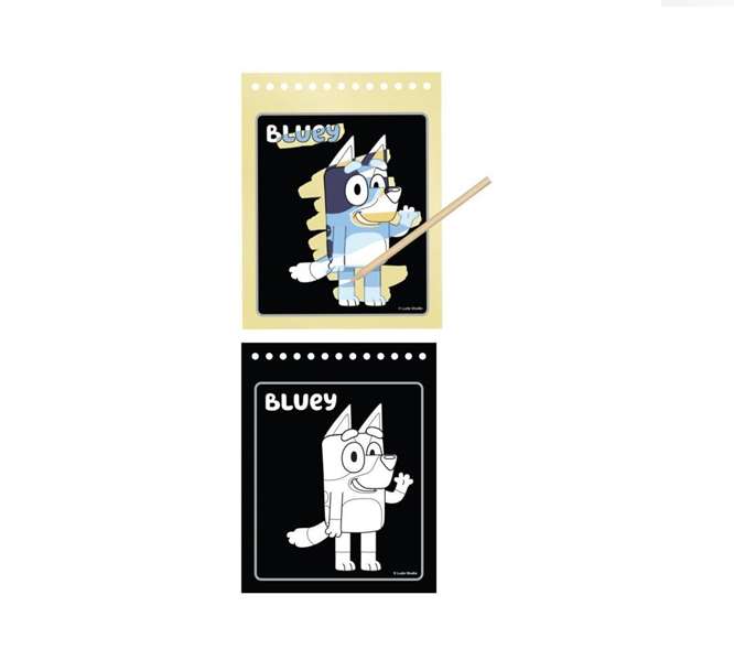 Cerdá - Set de papeterie Scratch Book Bluey - Livre à gratter - Dimensions 14.0 x 20.5 x 1.0 cm - Couleur Bleu - À partir de 3 ans Cerdá - Set de papeterie Scratch Book Bluey - Livre à gratter - Dimensions 14.0 x 20.5 x 1.0 cm - Couleur Bleu - À partir de 3 ans