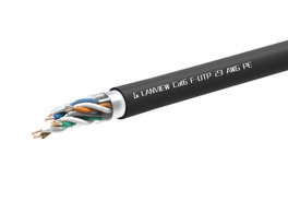 Lanview Câble extérieur Cat6 F-UTP 4x2xAWG23 PE Noir 305m
