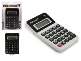 Pincello Calculatrice Compacte 8 Chiffres Bicolore Blanc Noir 7x2x11cm Plastique avec Pile AG10 (Set de 36)