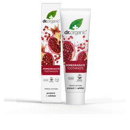 Dr. Organic Dentifrice Grenade Revitalisant et Réparateur - Fraîcheur Mentholée et Fruitée, Blanchiment Naturel - 100 ml