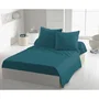 Home Linge Passion HP72088 Lot de 2 Taies d'Oreiller Carrées 63x63 cm Microfibre Bleu Canard