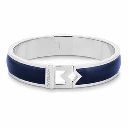 Montblanc MB131006 Bracelet en acier inoxydable et cuir bleu