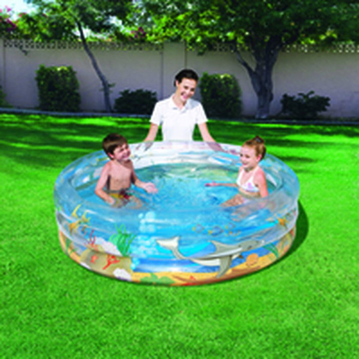 Bestway Piscine Gonflable 3 Anneaux Tropical Transparent 150x53 cm Bestway Piscine Gonflable 3 Anneaux Tropical Transparent 150x53 cm