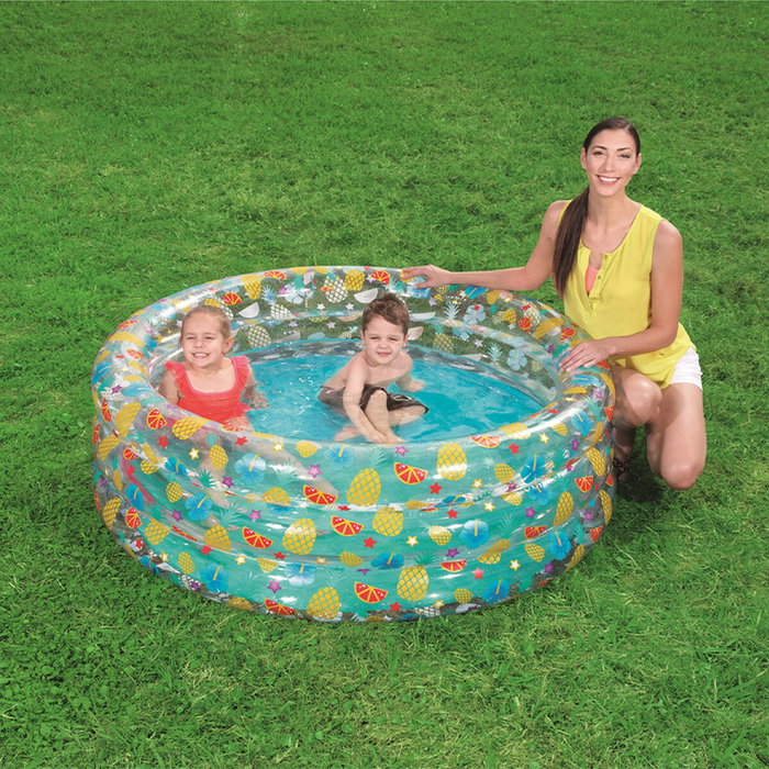 Bestway Piscine Gonflable 3 Anneaux Tropical Transparent 150x53 cm Bestway Piscine Gonflable 3 Anneaux Tropical Transparent 150x53 cm
