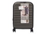 Arte Regal Malette Pliable 37L avec Cadenas Antracite 55x40x16 cm ABS PVC Polyester (Set de 3)