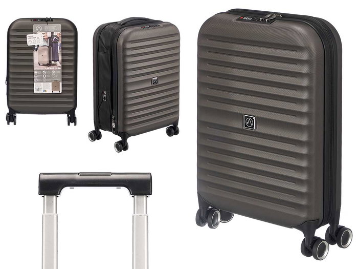 Arte Regal Malette Pliable 37L avec Cadenas Antracite 55x40x16 cm ABS PVC Polyester (Set de 3) Arte Regal Malette Pliable 37L avec Cadenas Antracite 55x40x16 cm ABS PVC Polyester (Set de 3)