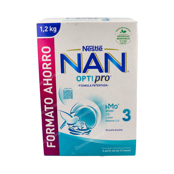 NAN Lait en Poudre Infantile Optipro 3, pour Bébé de 12 à 18 mois, Boîte de 1.2 kg NAN Lait en Poudre Infantile Optipro 3, pour Bébé de 12 à 18 mois, Boîte de 1.2 kg