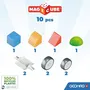 Geomag Magicube 308 - 10 pièces, blocs magnétiques en plastique recyclé - Formes variées et véhicules - Jeu de construction pour enfants 1-5 ans