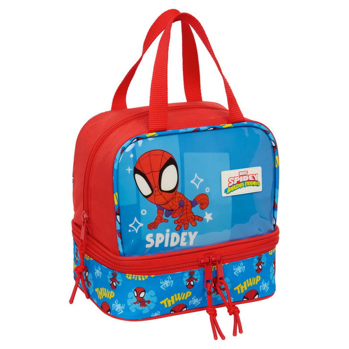 Safta Sac à goûter Spidey Marvel Bleu et Rouge 20x20x15cm Safta Sac à goûter Spidey Marvel Bleu et Rouge 20x20x15cm