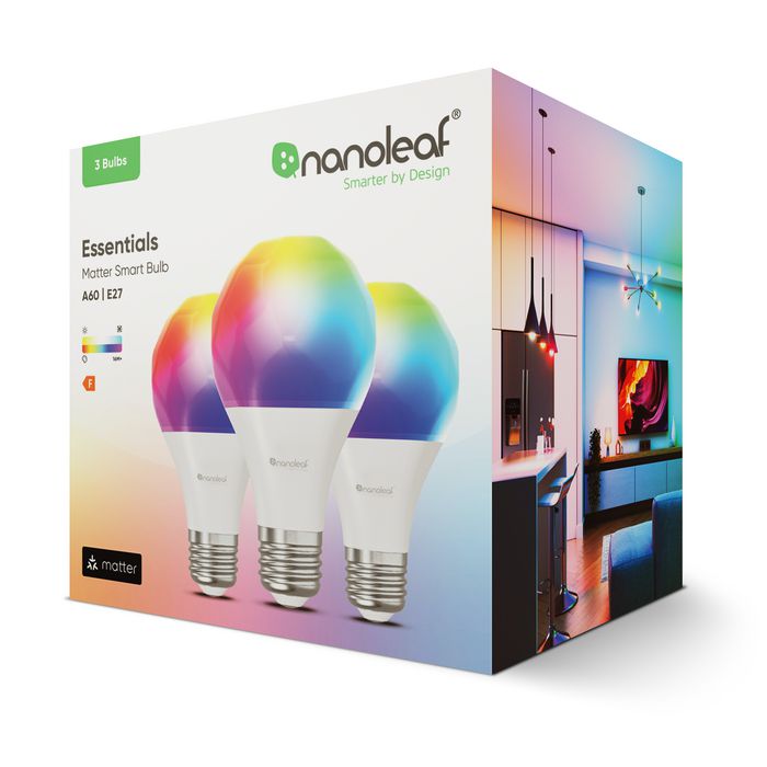 Nanoleaf Essentials Matter Smart Bulb E27 - Pack de 3 Nanoleaf Essentials Matter Smart Bulb E27 - Pack de 3