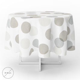 ORYX Nappe ronde en PVC Ø 140 cm Cercles Beige