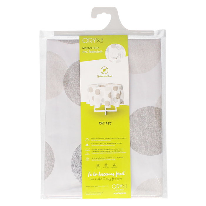 ORYX Nappe ronde en PVC Ø 140 cm Cercles Beige