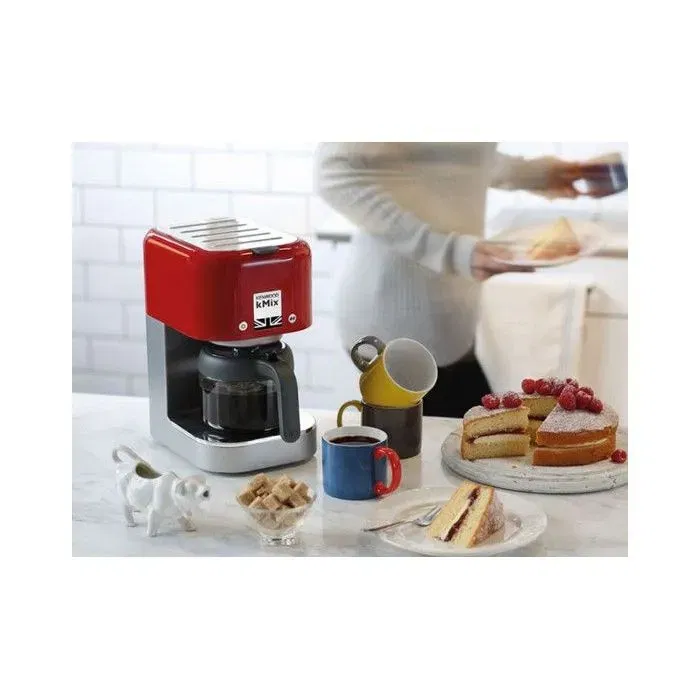 Kenwood Cafetière Filtre KMIX COX750RD - 1200 W - Rouge - 8 tasses - Sélecteur d'arôme - Plateau chauffe-tasse - Maintien au chaud