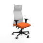 Piqueras y Crespo Chaise de Bureau Albacete XL Orange et Blanc