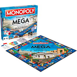 Eleven Force Monopoly Mega Edition Régionale Madrid B6743 - Jeu de plateau en espagnol, recommandé à partir de 8 ans
