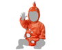Deguisement bebe poisson orange avec capuche et nageoire, combinaison entiere unisexe 12-24 mois, polyester