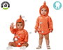 Deguisement bebe poisson orange avec capuche et nageoire, combinaison entiere unisexe 12-24 mois, polyester