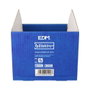 Edm Caisse présentoir matériel électrique, carton bleu, 19.8 x 46.5 x 15.5 cm