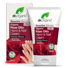 DR. ORGANIC Crème Mains et Ongles à la Rose de Damas 125 ml - Soin Hydratant et Protecteur