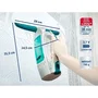 Leifheit Dry & Clean 51001 - Nettoyeur pour vitres avec manche télescopique de 43 cm, nettoyage 360° sans traces, autonomie 38 min