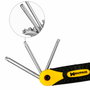 WOLFPACK LINEA PROFESIONAL Set de 8 clés Torx pliables
