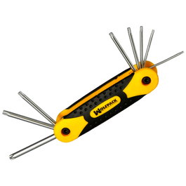 WOLFPACK LINEA PROFESIONAL Set de 8 clés Torx pliables