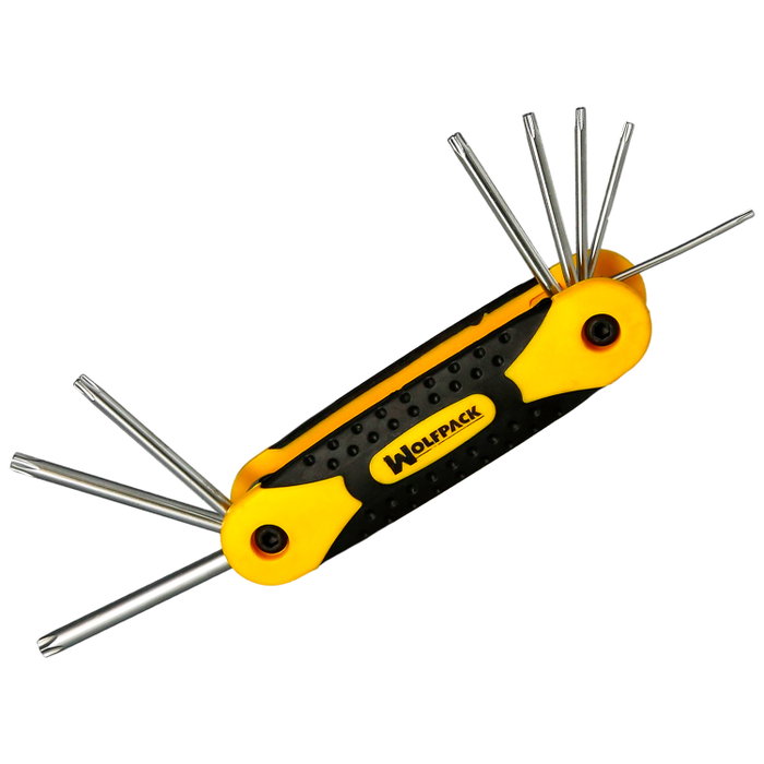 WOLFPACK LINEA PROFESIONAL Set de 8 clés Torx pliables WOLFPACK LINEA PROFESIONAL Set de 8 clés Torx pliables