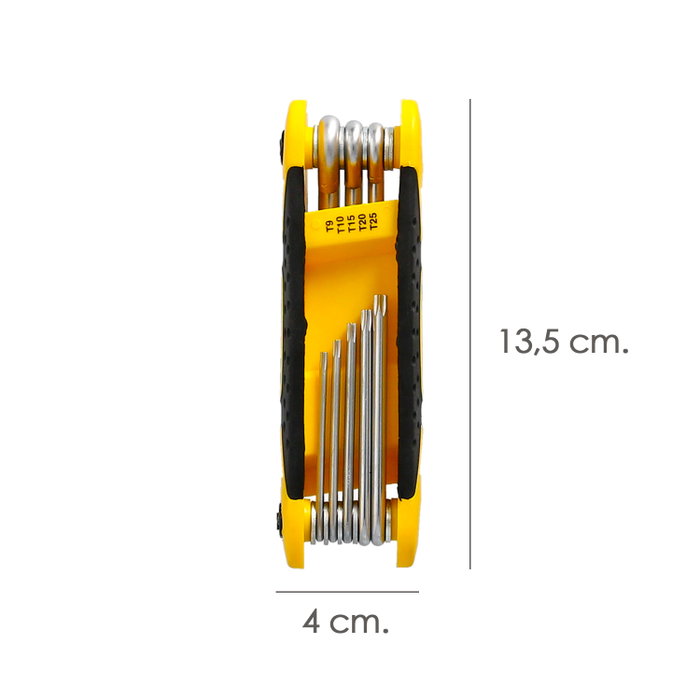 WOLFPACK LINEA PROFESIONAL Set de 8 clés Torx pliables WOLFPACK LINEA PROFESIONAL Set de 8 clés Torx pliables