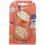 Dodie Duo sucettes caoutchouc Gaia Ronde Grain de sable (2 unités)