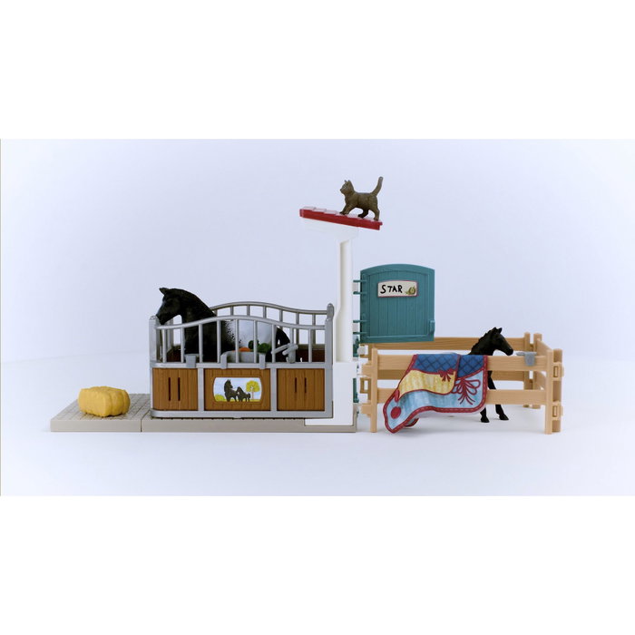 Schleich Horse Club 42611 - Box pour chevaux avec jument et poulain Appaloosa