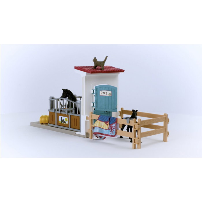 Schleich Horse Club 42611 - Box pour chevaux avec jument et poulain Appaloosa