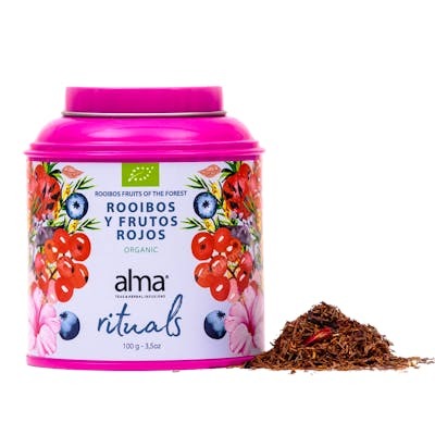 ALMA RITUAL Rooibos aux Fruits Rouges en Boîte Métal 100 g Bio - Infusion Riche en Antioxydants ALMA RITUAL Rooibos aux Fruits Rouges en Boîte Métal 100 g Bio - Infusion Riche en Antioxydants